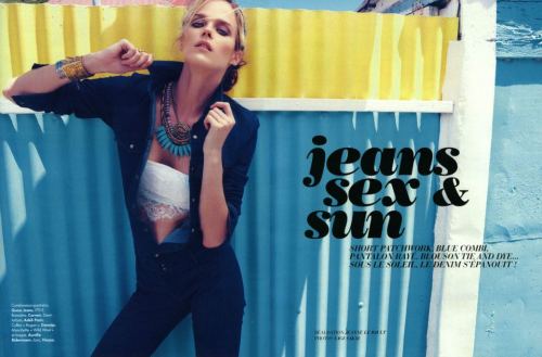ELLE FRANCE 1. JUNE 2012 Editorial: Jeans, Sex &amp; Sun Shannan Click by Nagi Sakai