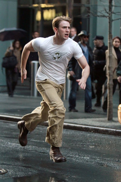 style-on-screen:The direct continuity crossover between the two movies is Steve’s white t-shirt/khak