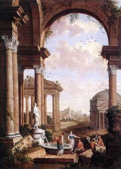 phassa:  Cock, Paul de - Landscape with Roman Ruins 