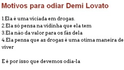 Demi-My-Smile:  “Ela É Uma Viciada Em Drogas” “Ela Pensa Que As Drogas É