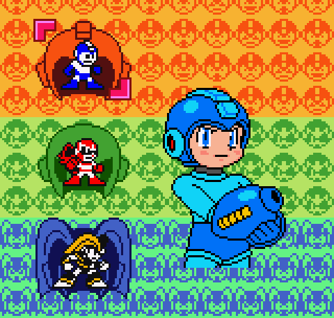 vgjunk:  Character Select screen from Rockman Battle &amp; Fighters (Neo Geo