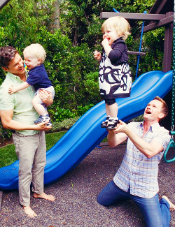 iwant-her:  wifeyviolet:  offbeat-queerity:  thelocalpaedo:  vondell-swain:  trixst3r:  Whoever says gay people shouldn’t have children, look at this picture and go fuck yourself.  how on earth is he holding her with just his hands like that  the power