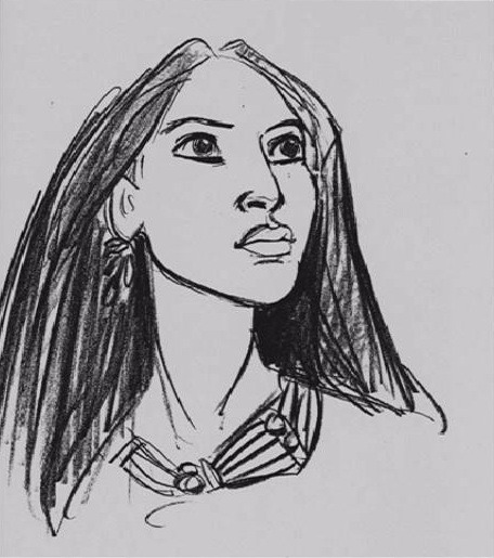 Pocahontas Early Sketch 