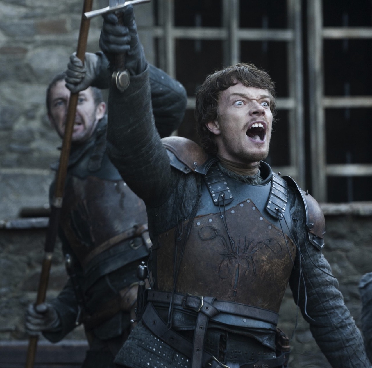 Oh, man – ish is going down this Sunday, when Game of Thrones airs its second season finale. Theon is having a fit of pique! (It rhymes with eek.)
More preview photos here!