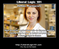 feminismandpugsarelife:  apersnicketylemon:  lolatprolife:  joshua-garcia:  &ldquo;Freedom of Choice&rdquo; - notice the quotations.   If you work in a fucking pharmacy and you don’t give me the prescription I need then you are terrible at your job