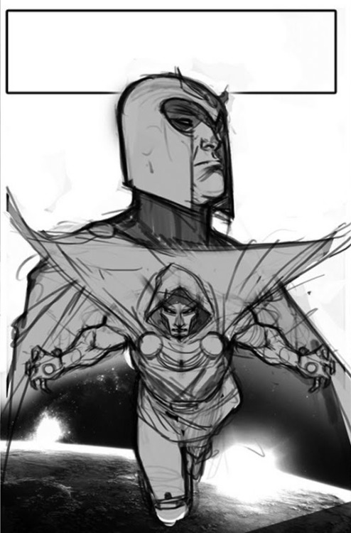 fuckyeahmagnus-blog:  X-Men #16 Cover Layout Sketches by Jorge Molina 