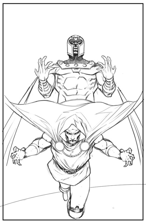 fuckyeahmagnus-blog:  X-Men #16 Cover Layout Sketches by Jorge Molina 