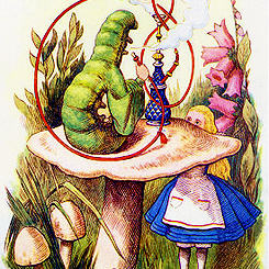 Lewis-Carroll:  Alice In Wonderland Alphabet: Letter A  Advice From A Caterpillar