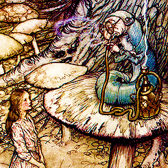 lewis-carroll:  Alice in Wonderland Alphabet: Letter A  Advice From a Caterpillar