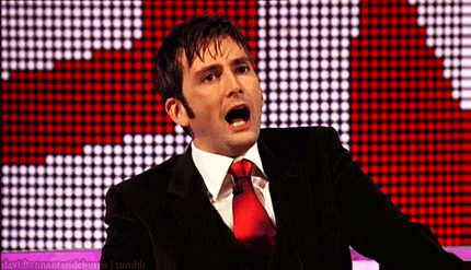 davidtennantssideburns:  On nicking Doctor Who Merchandise from the BBC offices.
