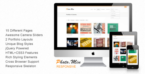 Photomin is the perfect responsive template designed in a clean and minimalistic style. This templat