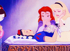 petitetiaras:  The Disney Princesses visit Snow’s memorial.RIP Snow White’s Scary