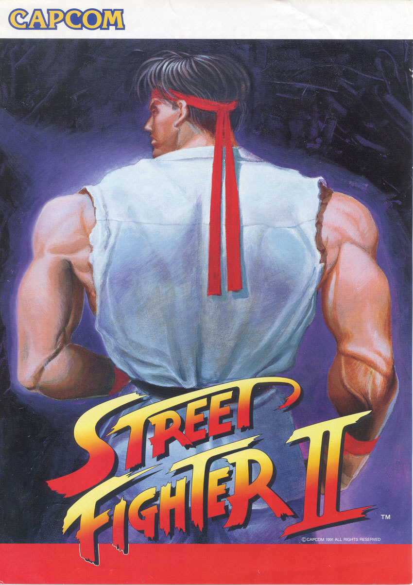 gameandgraphics:  Capcom arcade flyers: Street Fighter II, 1991.Street Fighter II’