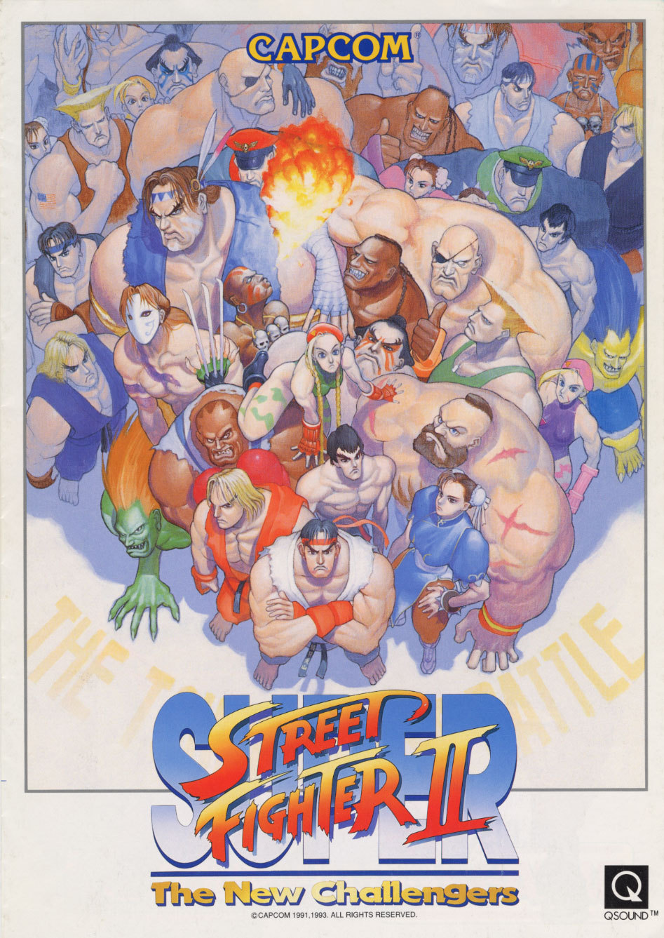 gameandgraphics:  Capcom arcade flyers: Street Fighter II, 1991.Street Fighter II’