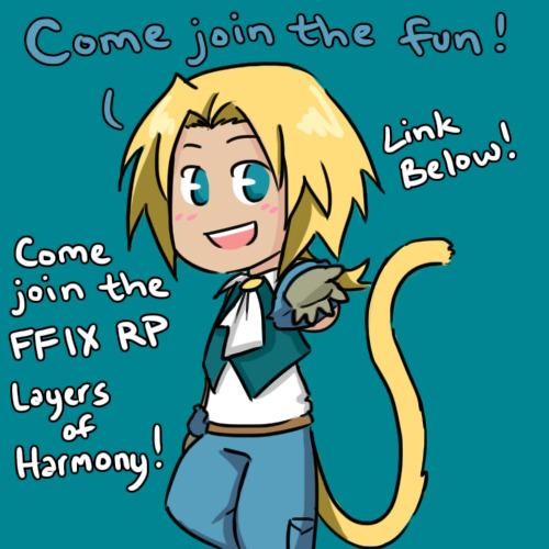 http://layersofharmony.proboards.com
Come join the Final Fantasy IX Roleplay today with your good friend, Zidane!!