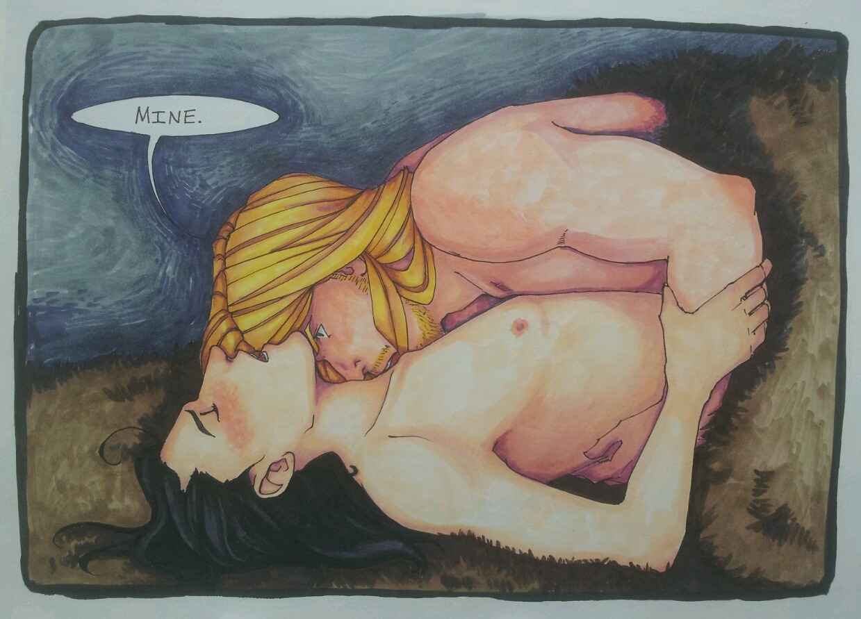 Thor/Loki with inks and markers. Mmm. Possessive Thor.