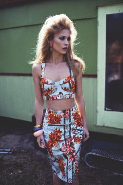 skeletales:  Rianne Haspels in River Island top and pencil skirt by Mick de Lint 