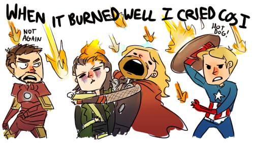 Anonymous asked you: You should make a picture of Thor hugging Loki and singing Set Fire to the