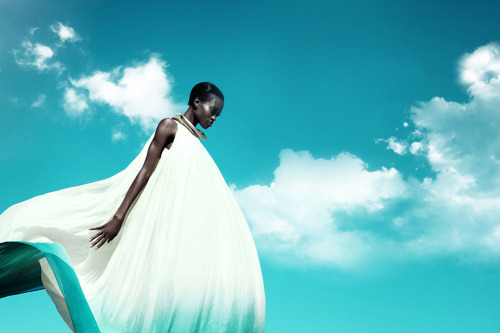 MOGA MAGAZINE #3 Editorial: Flying Dresses Simone Awor by Franziska Nettel