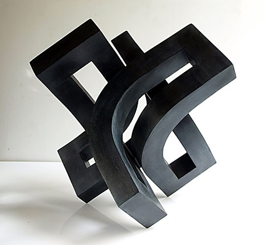 tra-noi:  Nikolaus Weiler. Raumfaltung (aluminium and wood). 2010. 