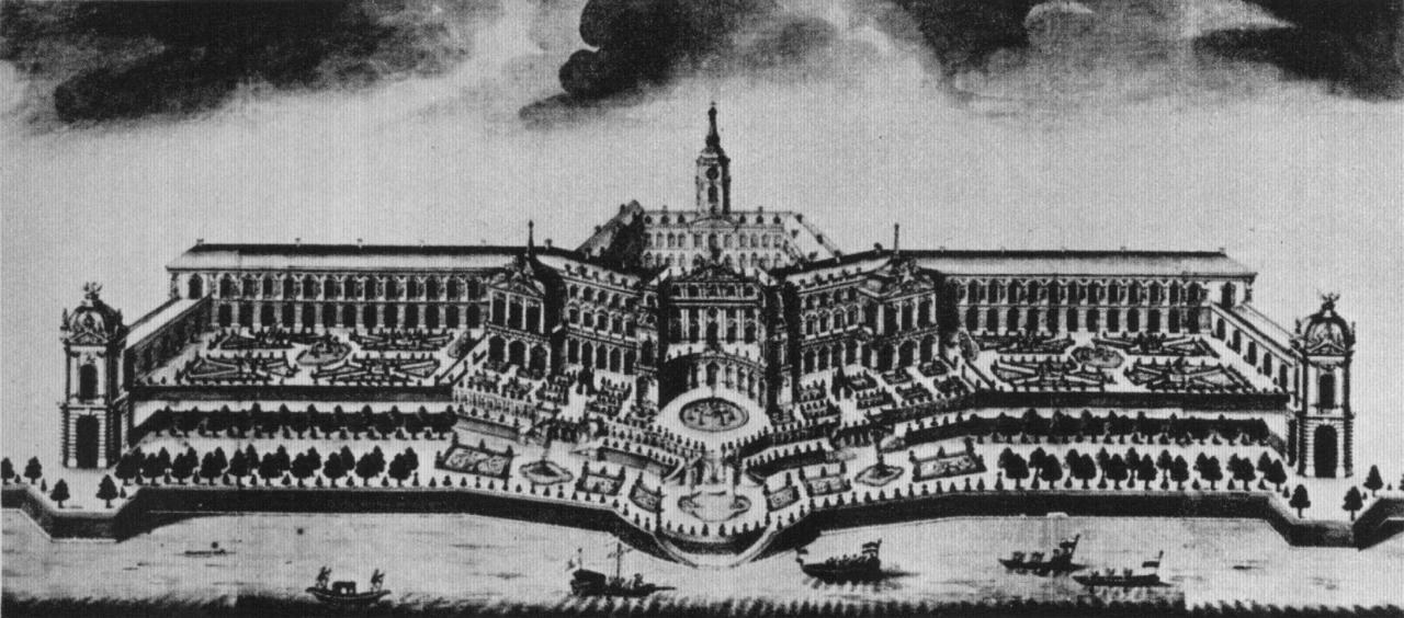 18th century reconstruction drawing for the Warsaw Castle