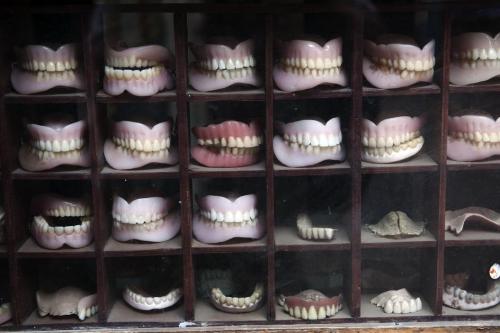 Dentist shop window in Kathmandu, Nepal, 2011.Photo by Abbas