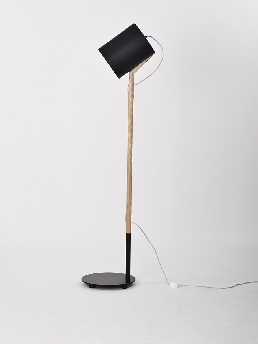 explosionspace:  Black ‘Lean’ Floor lamp by Workroom 