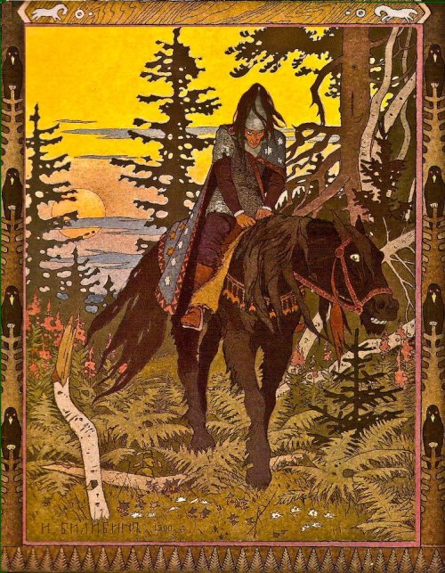 Ivan Bilibin, The Black Horseman (1900)