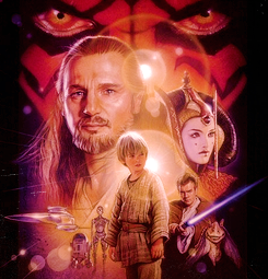  Star Wars movie poster art:  Episode I: The Phantom Menace (1999) | Episode II: