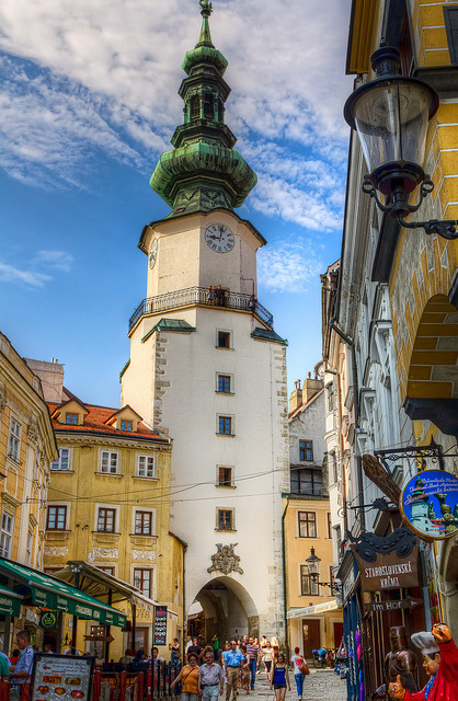 Michael’s Gate in old town, Bratislava, Slovakia (by m@ty2011).