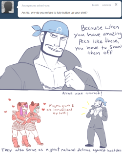 askarchieandmaxie:  [Manly chest of manliness]  Now that&rsquo;s attractive over level 100 pokemon trainers
