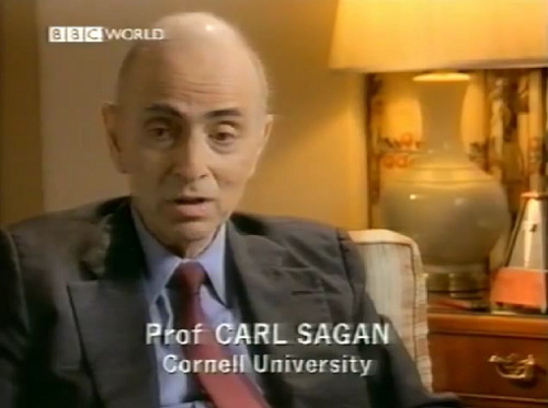 kaleidoscopicmind: tuckthis: universalnomad: astrotastic: know-knowledge: Carl Sagan in 1996, an int