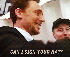 hiddlefiddles:   Tom Hiddleston asks permission to sign a Loki helmet. (x) // Moscow,