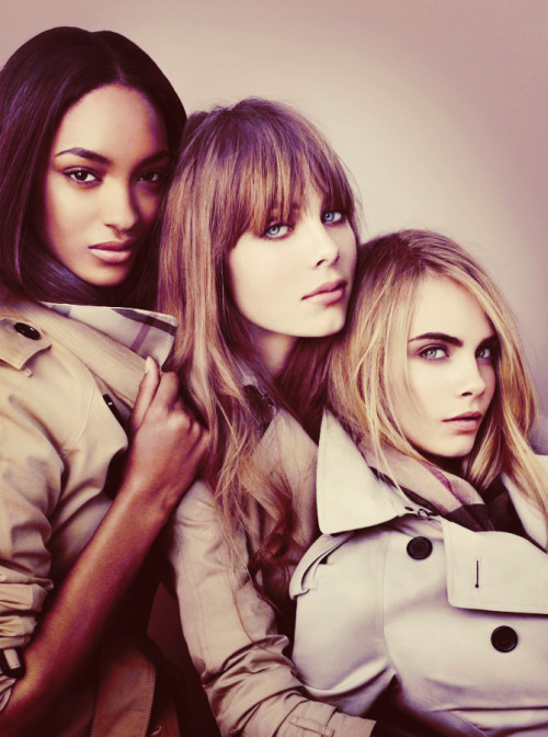 Burberry’s Beauty Campaign for 2012Cara Delevingne, Jourdan Dunn and Edie Campbell