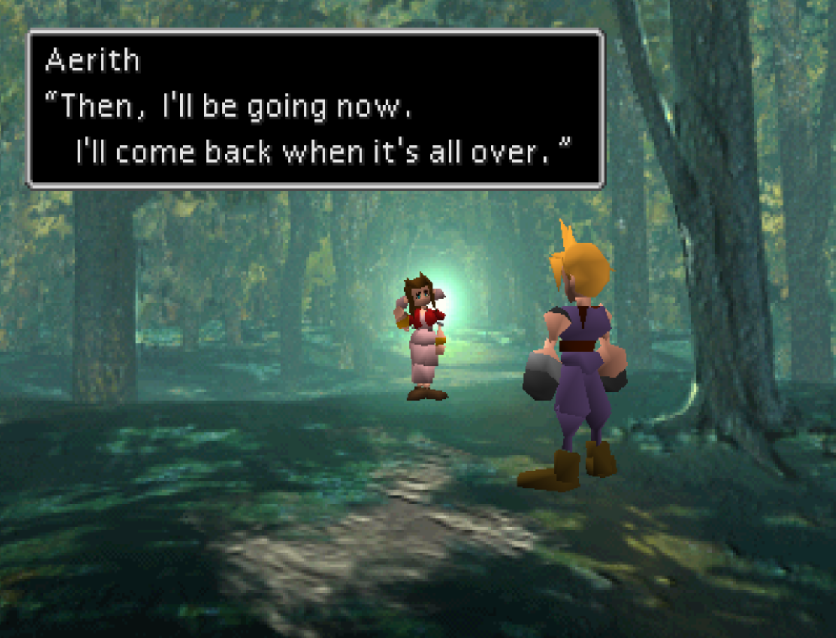 sesiyrus:  golden-shiny-aerith-of-hope:  Tell me lies Tell me sweet little lies ;_;