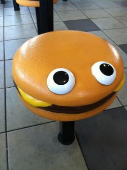 mattisbollywood:  his eyes are wide in horror at the thought of another sweaty farty big mcdonalds patron rumpus dropping itself upon his face he lives a constant torture he has no mouth but he must scream 