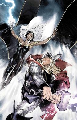 justgeeking:  Avengers vs. X-Men #6 by Olivier Coipel Thor vs. Storm 