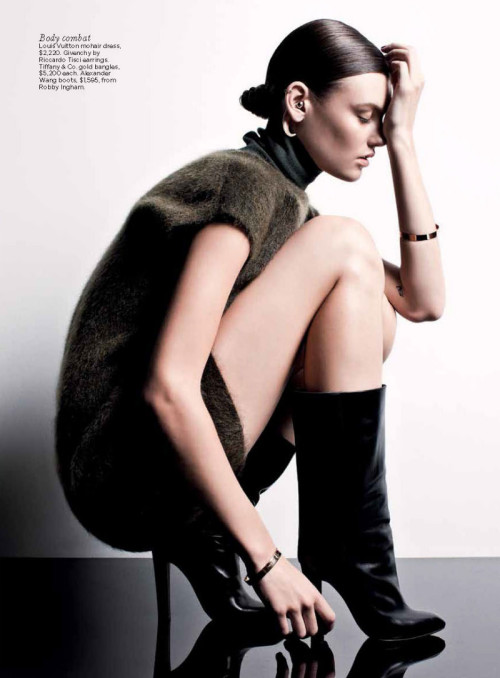 glossynewsstand:VOGUE AUSTRALIA JULY 2012Look SharpModel: Montana CoxPhotographer: Max DoyleStylist: