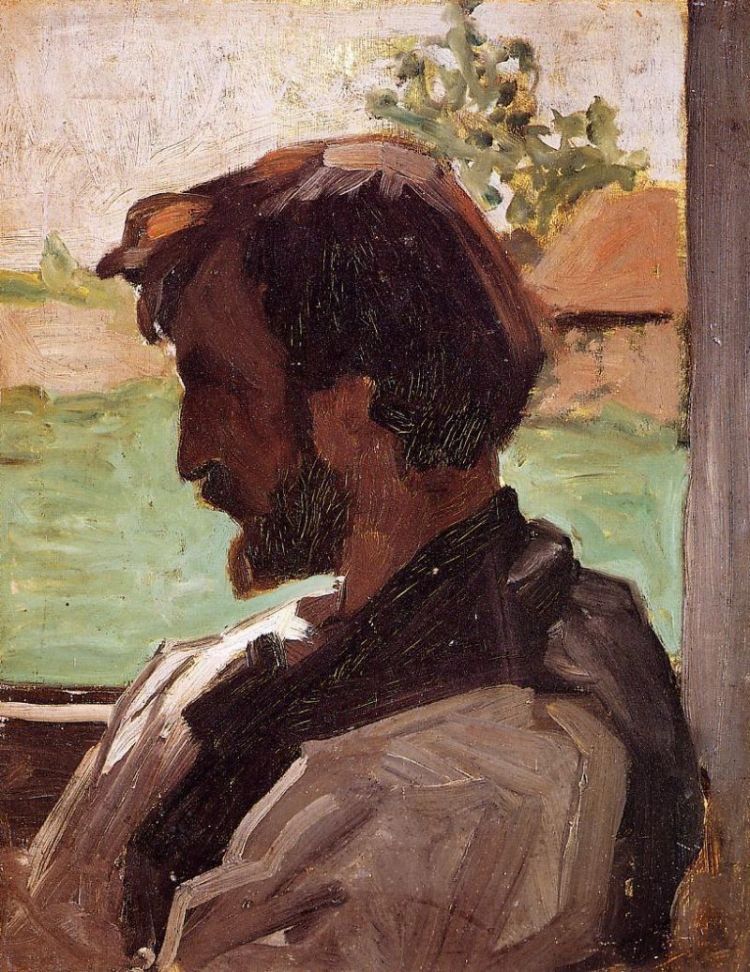 cavetocanvas:  Frédéric Bazille, Self Portrait at Saint-Sauveur, 1867 