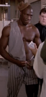 nubianbrothaz:  Another classic scene from “OZ”, starring Adewale Akinnuoye-Agbaje.  Damn!!!! I wished he would do that standing in front of me…. 