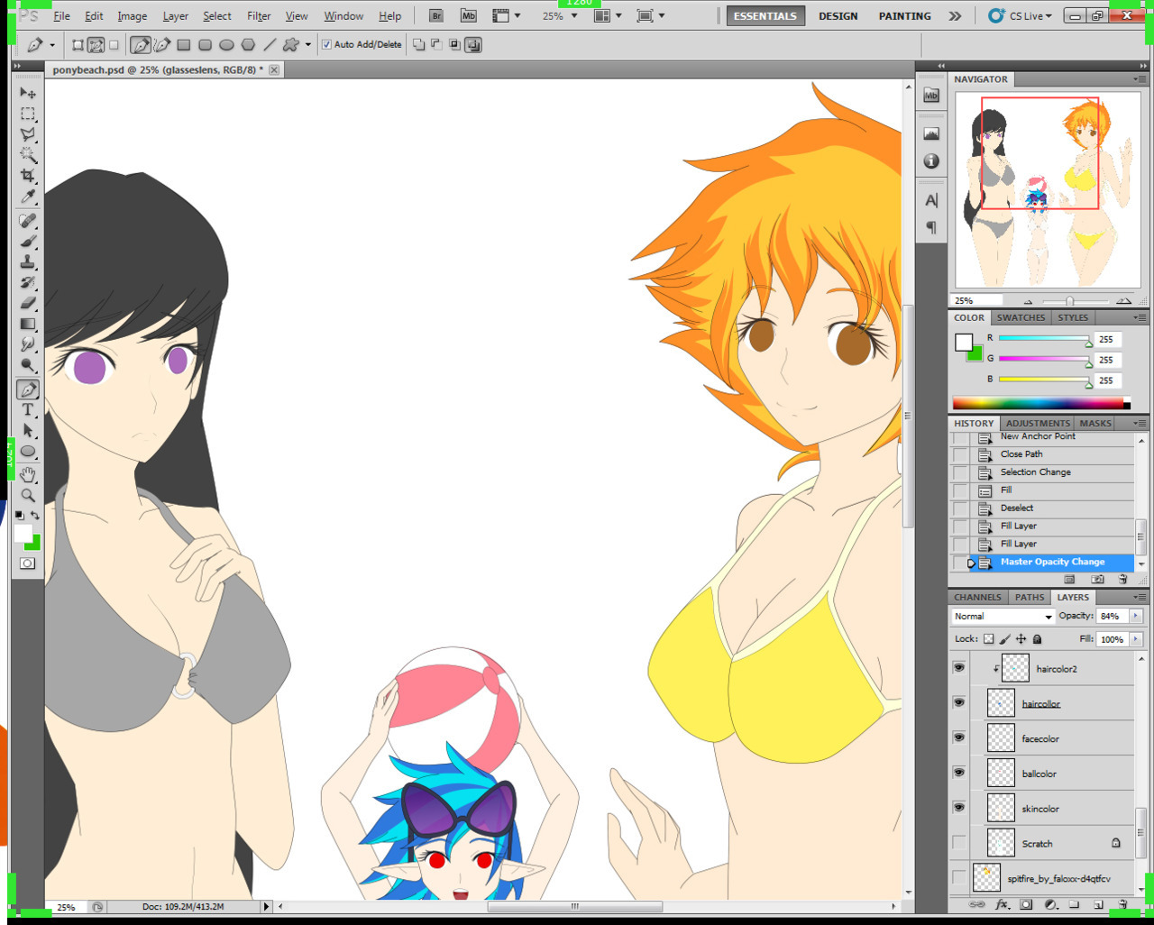 Livestream over for now, here&rsquo;s what I got done. Spitfire&rsquo;s hair