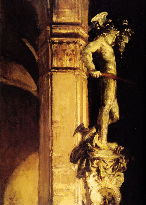 antonio-m:  John Singer Sargent   “Statue of Perseus by Night”  