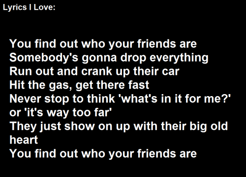 complexfulcrum-blog: Tracy Lawrence – Find Out Who Your Friends Are