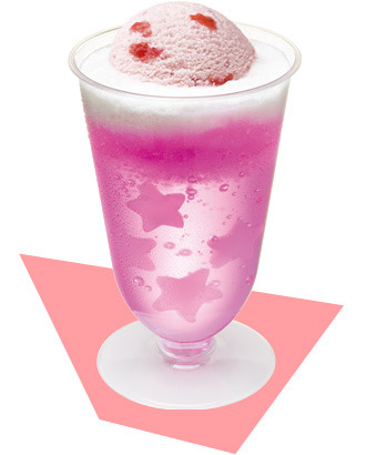 Pink Strawberry Soda - Baskin Robbins Remember the blue popping soda I posted around a year ago? Wel