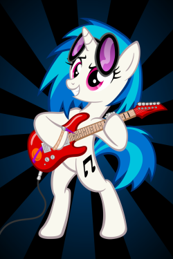 xxvaritasxx:  Vinyl Scratch Rocking Poster