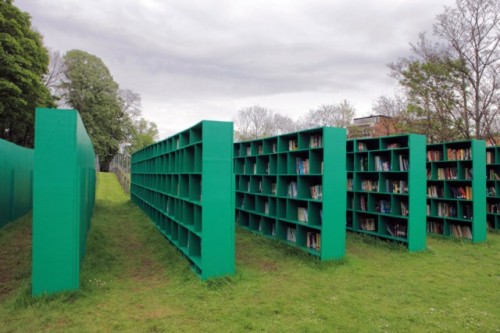 staceythinx:
“ Bookyard is an outdoor library built by artist Massimo Bartolini for the Belgian TRACK art festival.
About the project:
“ For TRACK, Bartolini [built] an open-air library in the vineyard at St Peter’s Abbey, an oasis of greenery and...