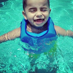 He learned how to swim today :) (Taken with instagram)