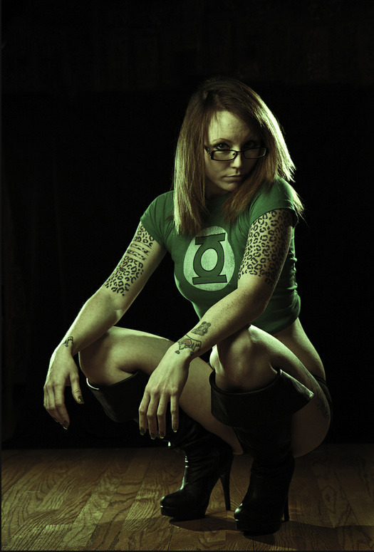 savingthrowvssexy:  Green Lantern By Cory Albrechtson Model - Miss Chief Tila