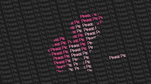 bronychilensis:  Typography - Pinkie Pie by ~Antik9797 