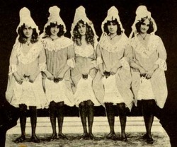 reptilicon:  gamerchick02:  fuckyeahmodernflapper:  The Barrison Sisters used the term in a risque Vaudeville act in the late 19th century: In their most famous act, the sisters would dance, raising their skirts slightly above their knees, and ask the